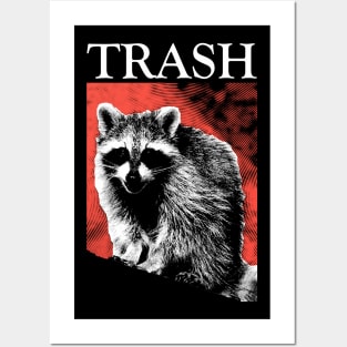 Red Trash Raccoon Posters and Art